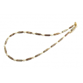 Saturn Jasper and Freshwater Pearl Necklace Saturn Jasper and Freshwater Pearl Necklace